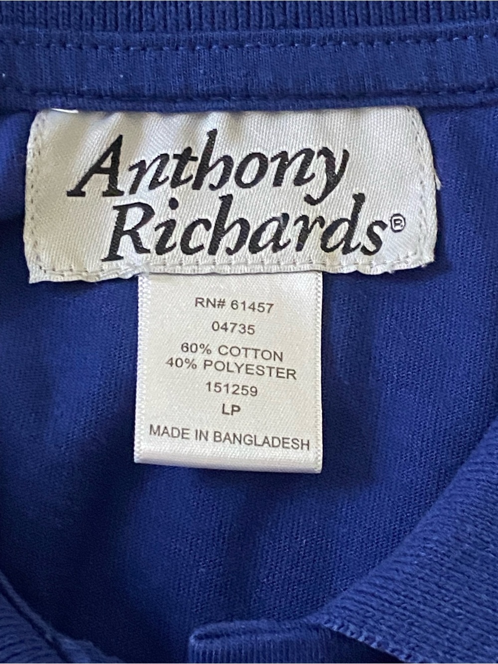 Anthony Richards Royal Blue Polo Midi Dress Size Large Petite - Picture 4 of 10